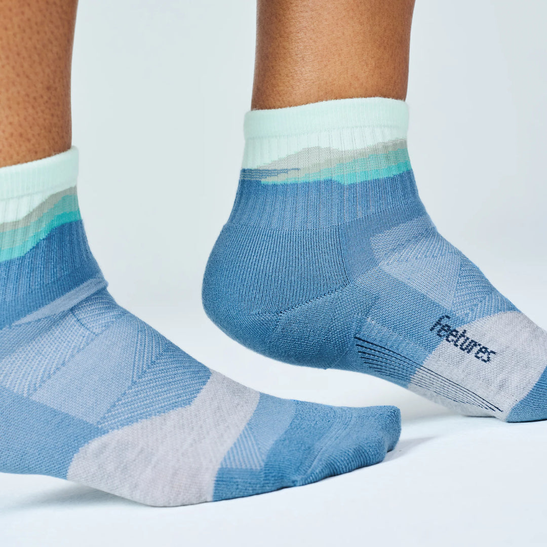 Feetures Trail Max Cushion Quarter Tectonic Blue