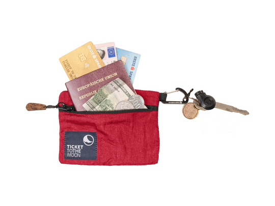 Ticket To The Moon Travel Wallet burgundy