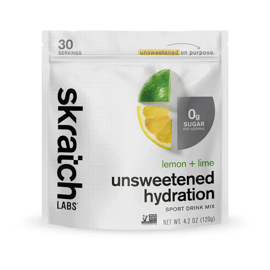 Skratch Unsweetened Hydration Drink Mix, Lemon & Lime 30-Serving Resealable Bag