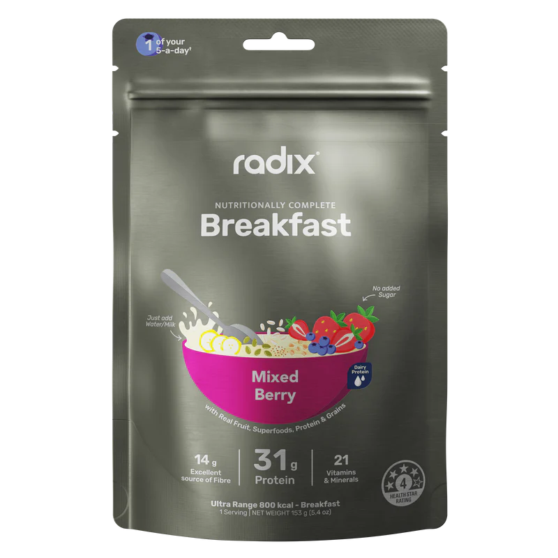 Radix Nutrition ULTRA Dairy 800kcal Breakfast Meal Mixed Berry 153g
