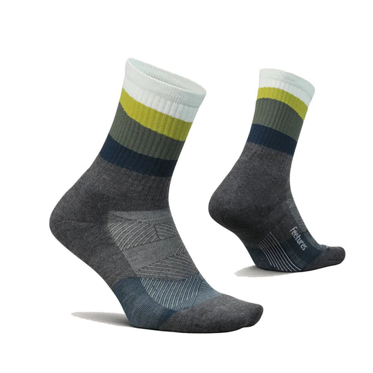 Feetures Trail Max Cushion Mini Crew Ascent Gray