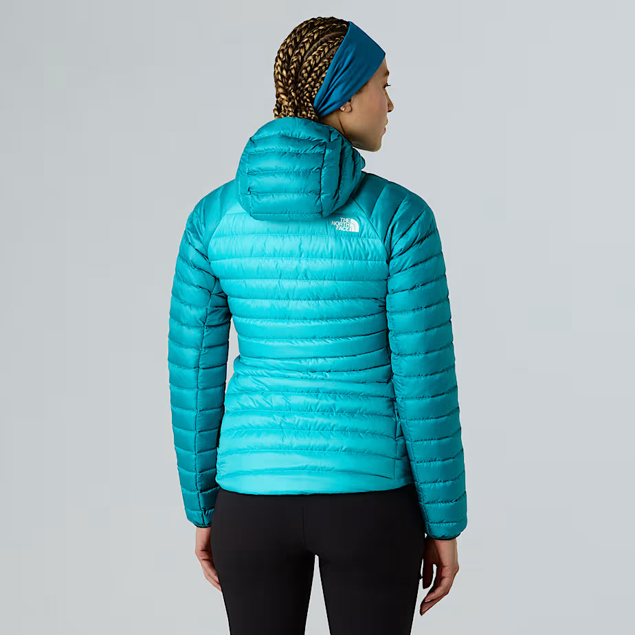 The North Face Womens Bettaforca LT Down Hooded Jacket GALACTIC BLUE-DEEP TEAL