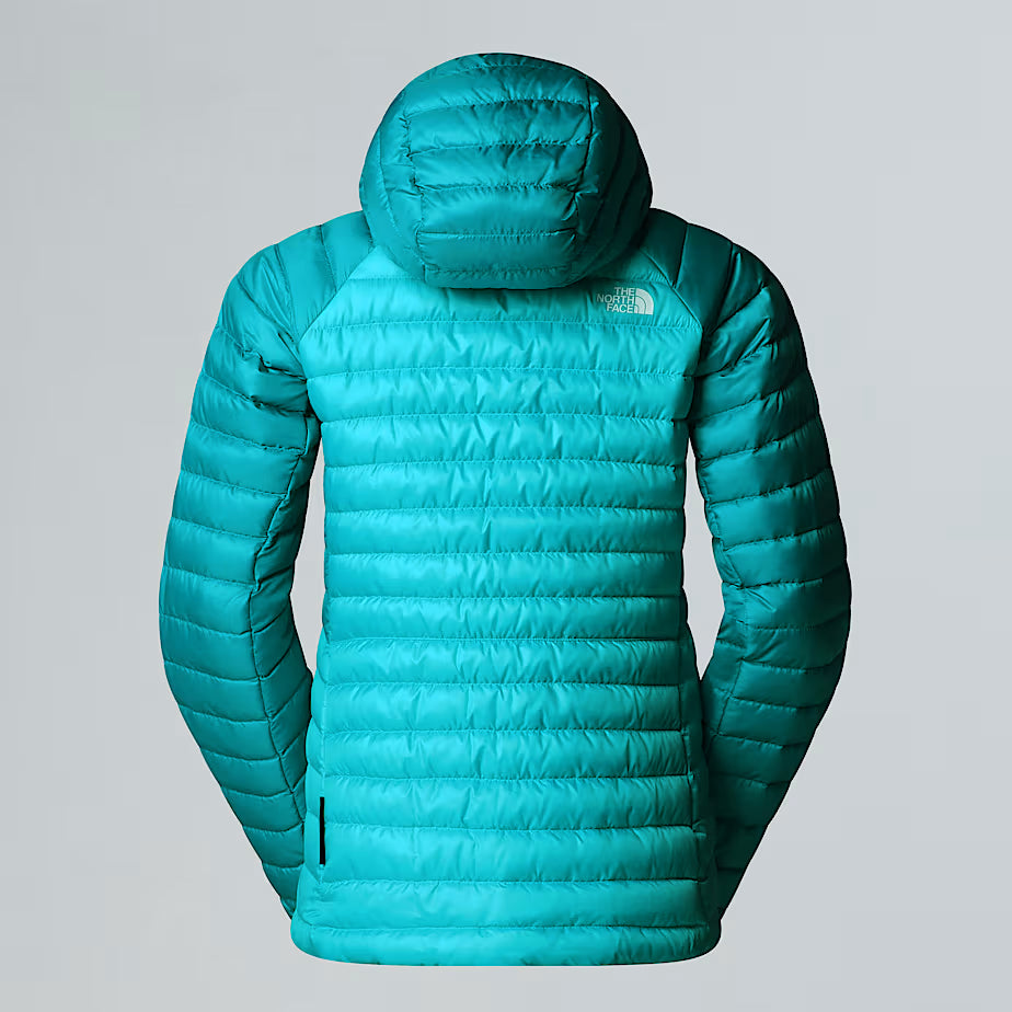 The North Face Womens Bettaforca LT Down Hooded Jacket GALACTIC BLUE-DEEP TEAL