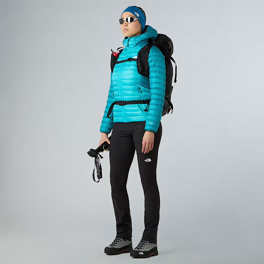 The North Face Womens Bettaforca LT Down Hooded Jacket GALACTIC BLUE-DEEP TEAL