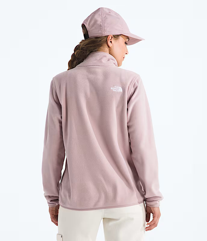 The North Face Womens Glacier Fleece QZ Jacket METAL PINK