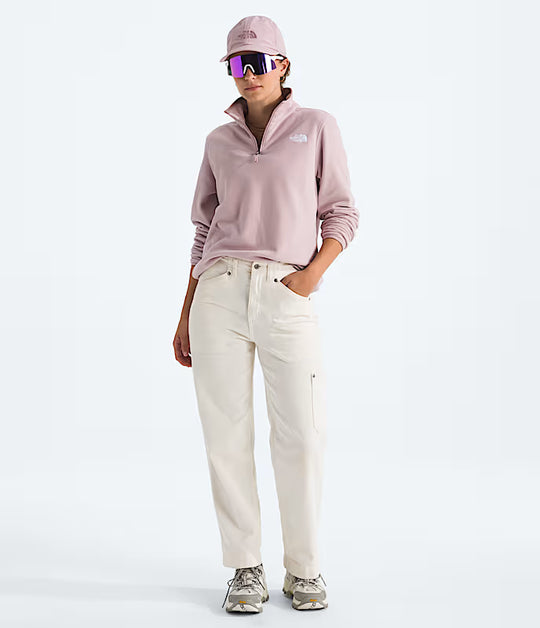 The North Face Womens Glacier Fleece QZ Jacket METAL PINK