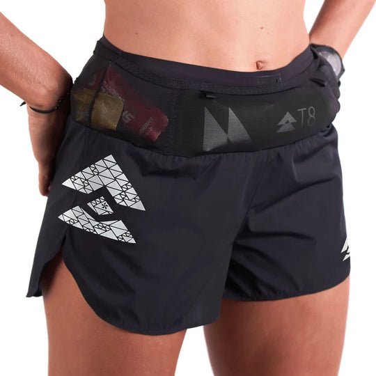T8 Sherpa Shorts V2 Female Black Silver Logo