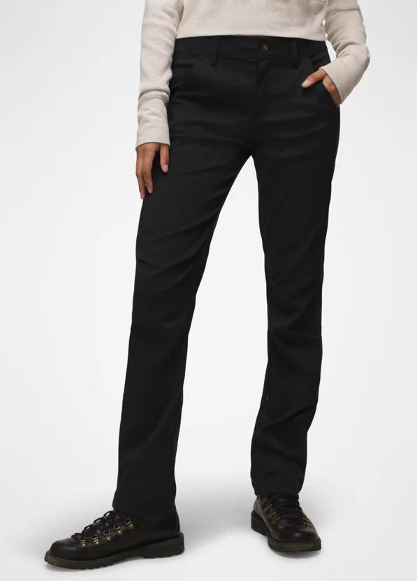 Prana Wmns Stretch Zion Mid Rise Pant Regular Inseam Black