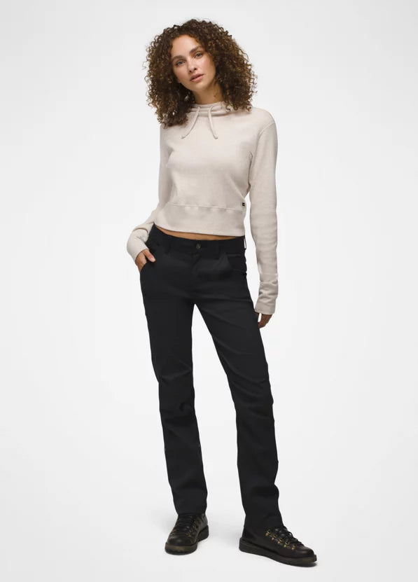 Prana Wmns Stretch Zion Mid Rise Pant Regular Inseam Black