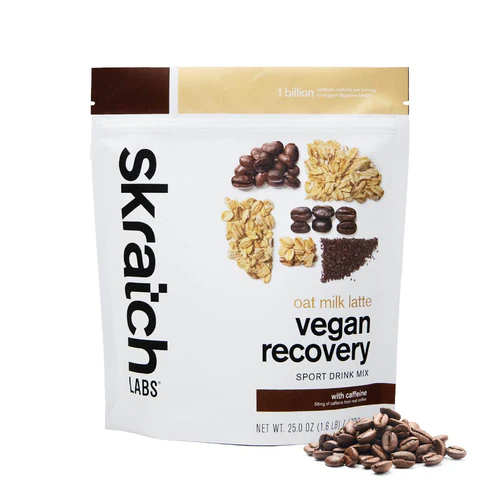 Skratch Vegan Recovery Sport Drink Mix Oat Milk Latte 708g 12-serving resealable