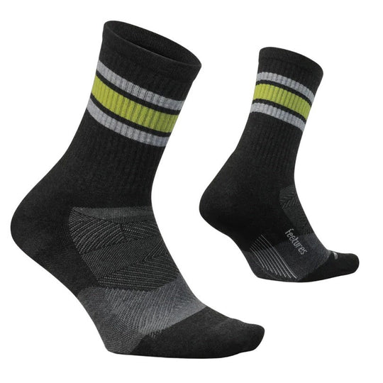 Feetures Trail Max Cushion Mini Crew Trail Blaze Charcoal