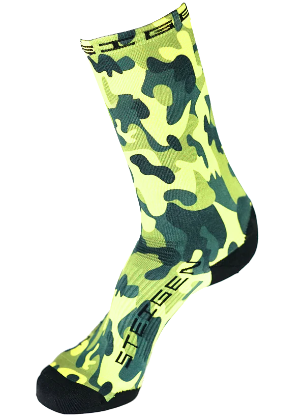 Steigen Green Camo 3/4 Length Running Socks