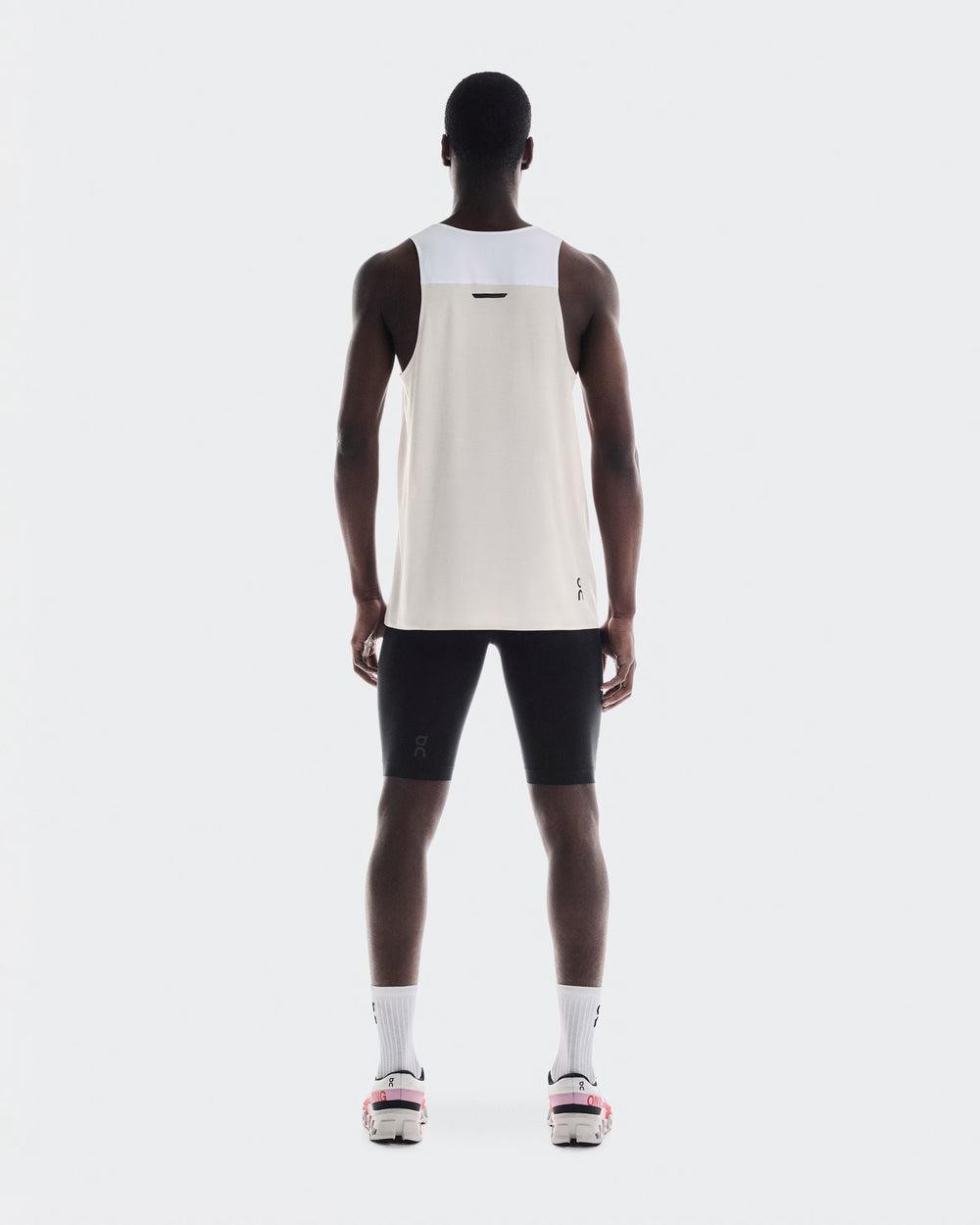 On Performance Tank Men White Silver