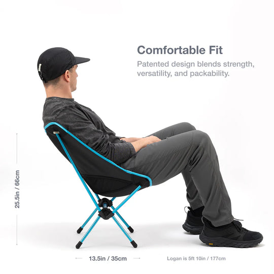 HELINOX Chair One Blk w Blue Frame
