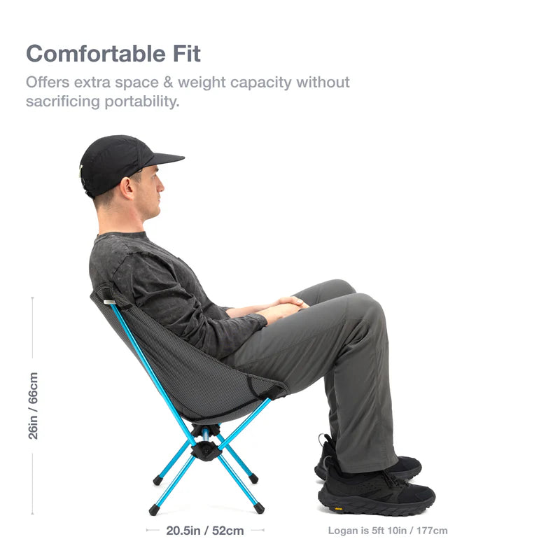 Helinox Chair Zero L Black w Cyan Blue