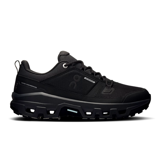 On Cloudrock Low WP Womens Hiking Shoe Black