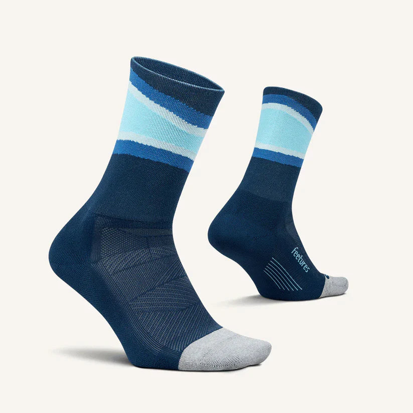 Feetures Elite Light Cushion Mini Crew Blue Bounce