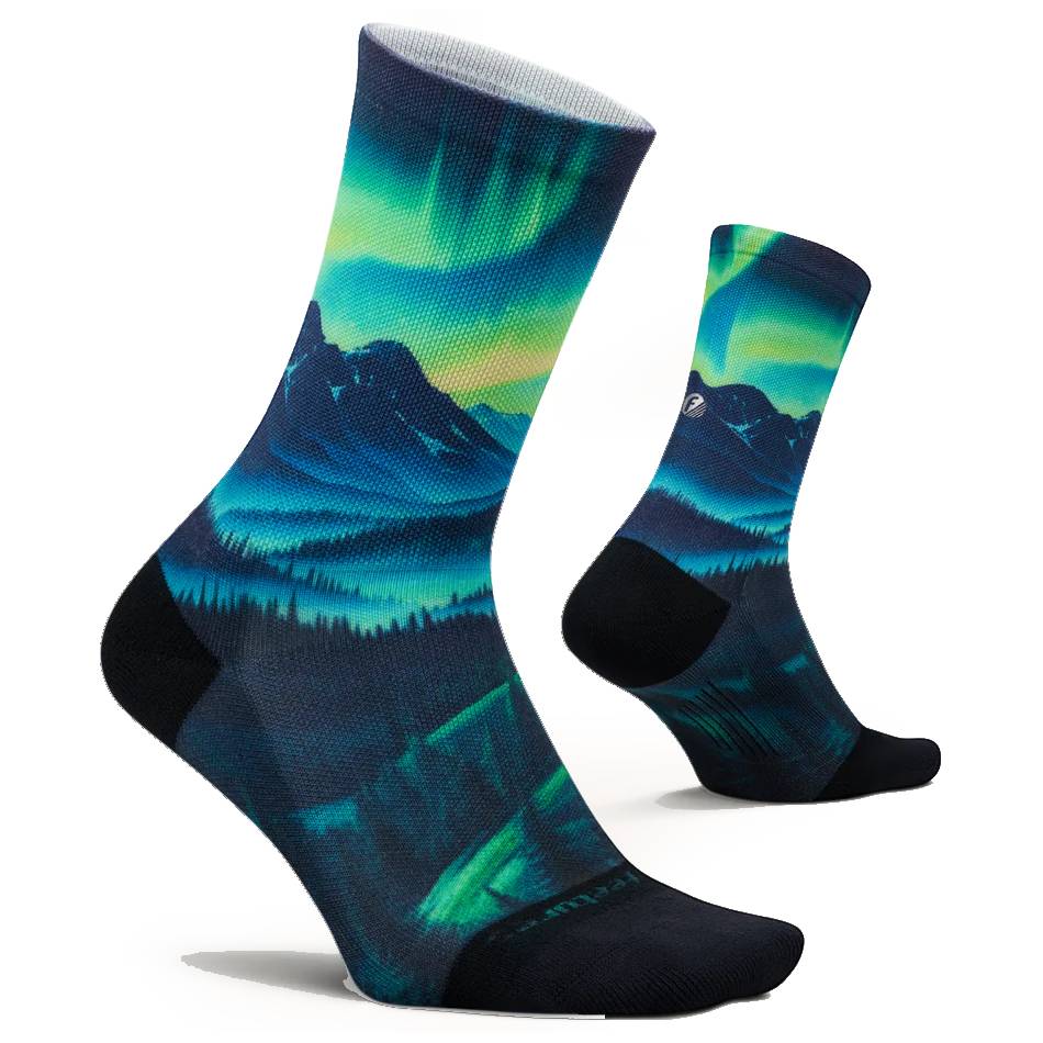 Feetures Elite Light Cushion Mini Crew Aurora Glow