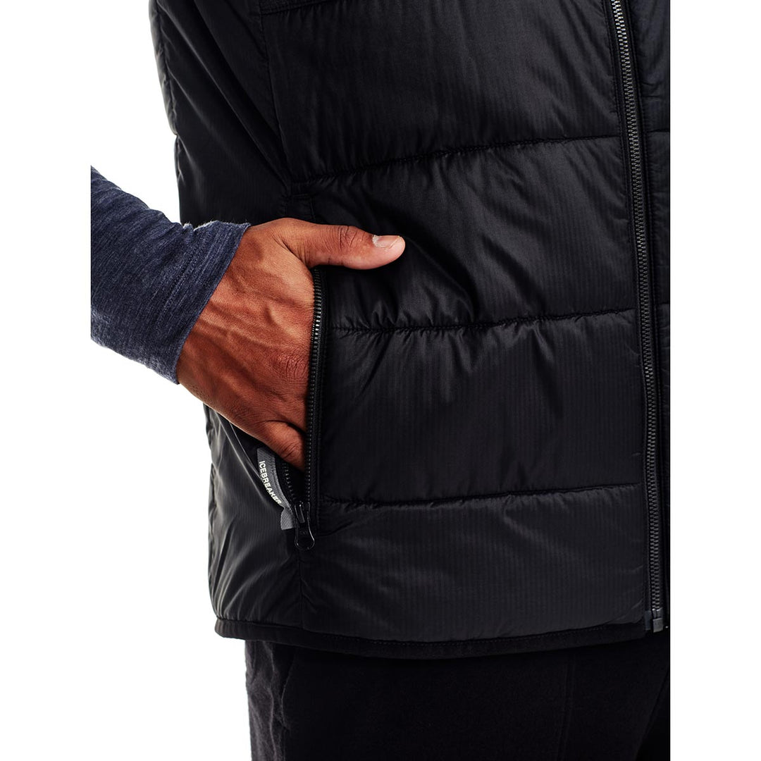 Icebreaker Mens Stratus X Vest Black/Jet HTHR