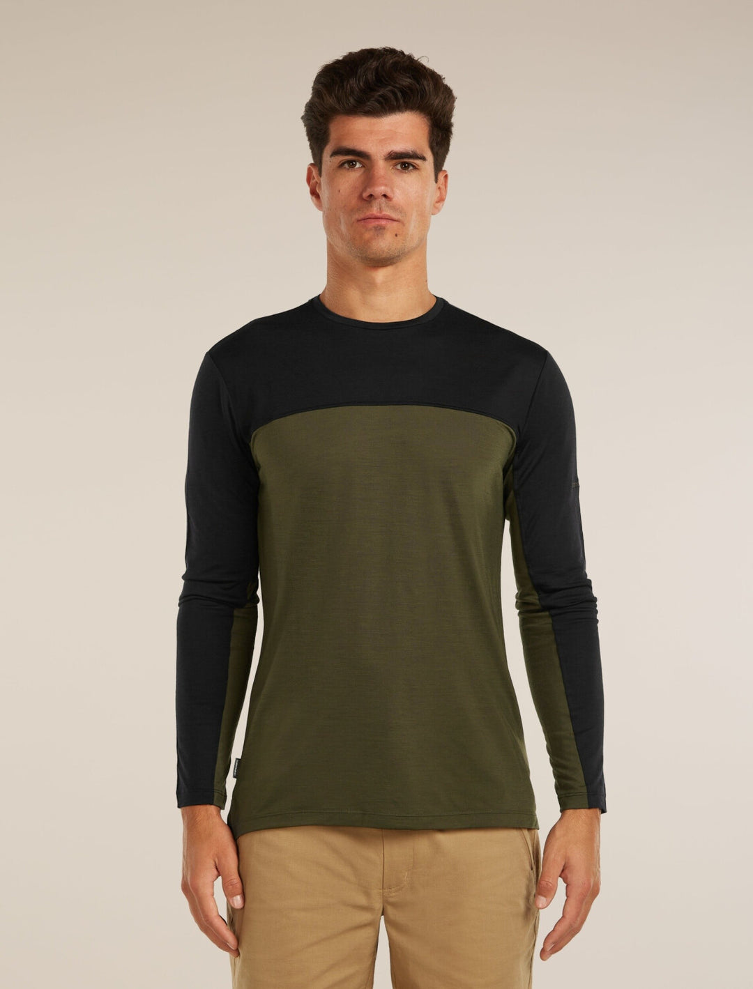 Icebreaker M Merino Blend 125 Cool-Lite Sphere LS Tee Dk Loden/Black/Cb