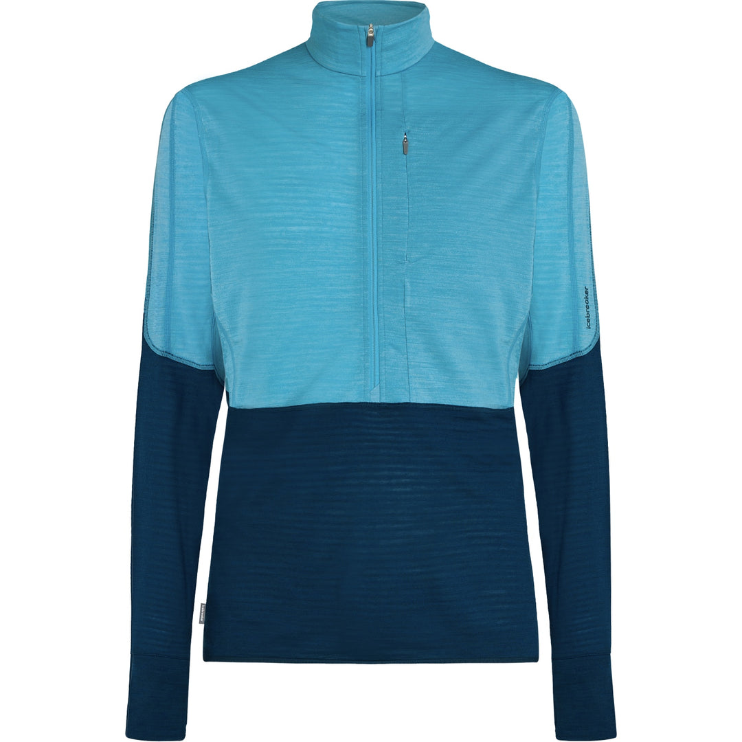 Icebreaker M Merino Blend 200 RealFleece Descender LS Half Zip Arctic/Atlantis/Cb