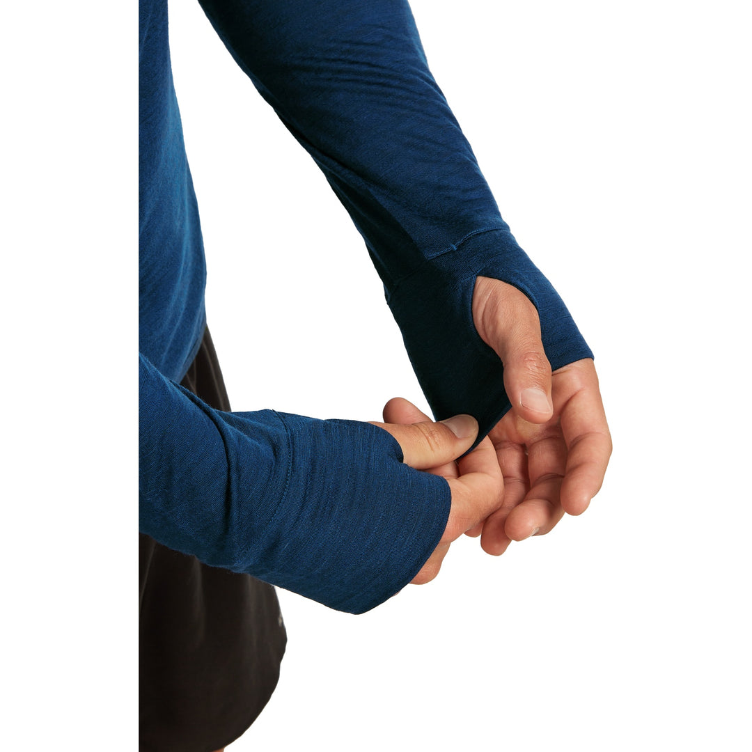 Icebreaker M Merino Blend 200 RealFleece Descender LS Half Zip Arctic/Atlantis/Cb