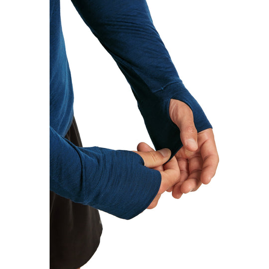 Icebreaker M Merino Blend 200 RealFleece Descender LS Half Zip Arctic/Atlantis/Cb