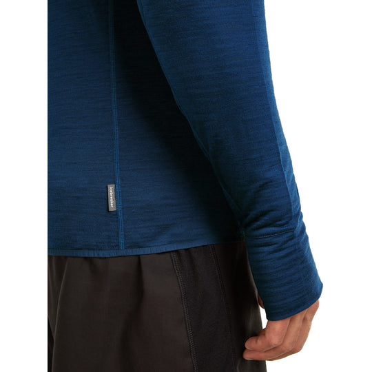 Icebreaker M Merino Blend 200 RealFleece Descender LS Half Zip Arctic/Atlantis/Cb