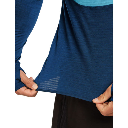 Icebreaker M Merino Blend 200 RealFleece Descender LS Half Zip Arctic/Atlantis/Cb