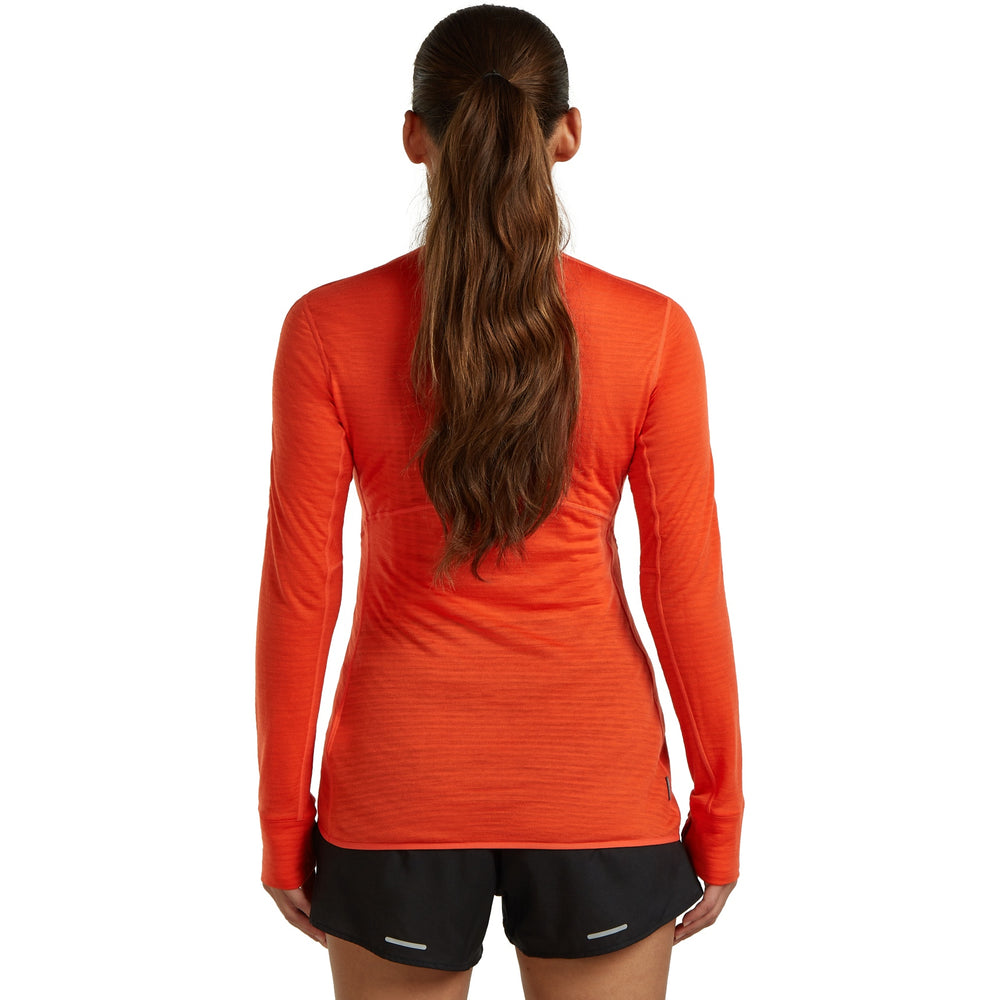 Icebreaker W Merino Blend 200 RealFleece Descender LS Half Zip Fervid