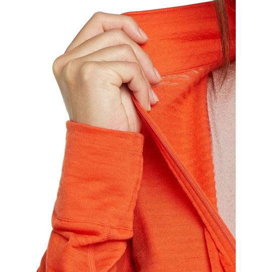 Icebreaker W Merino Blend 200 RealFleece Descender LS Half Zip Fervid