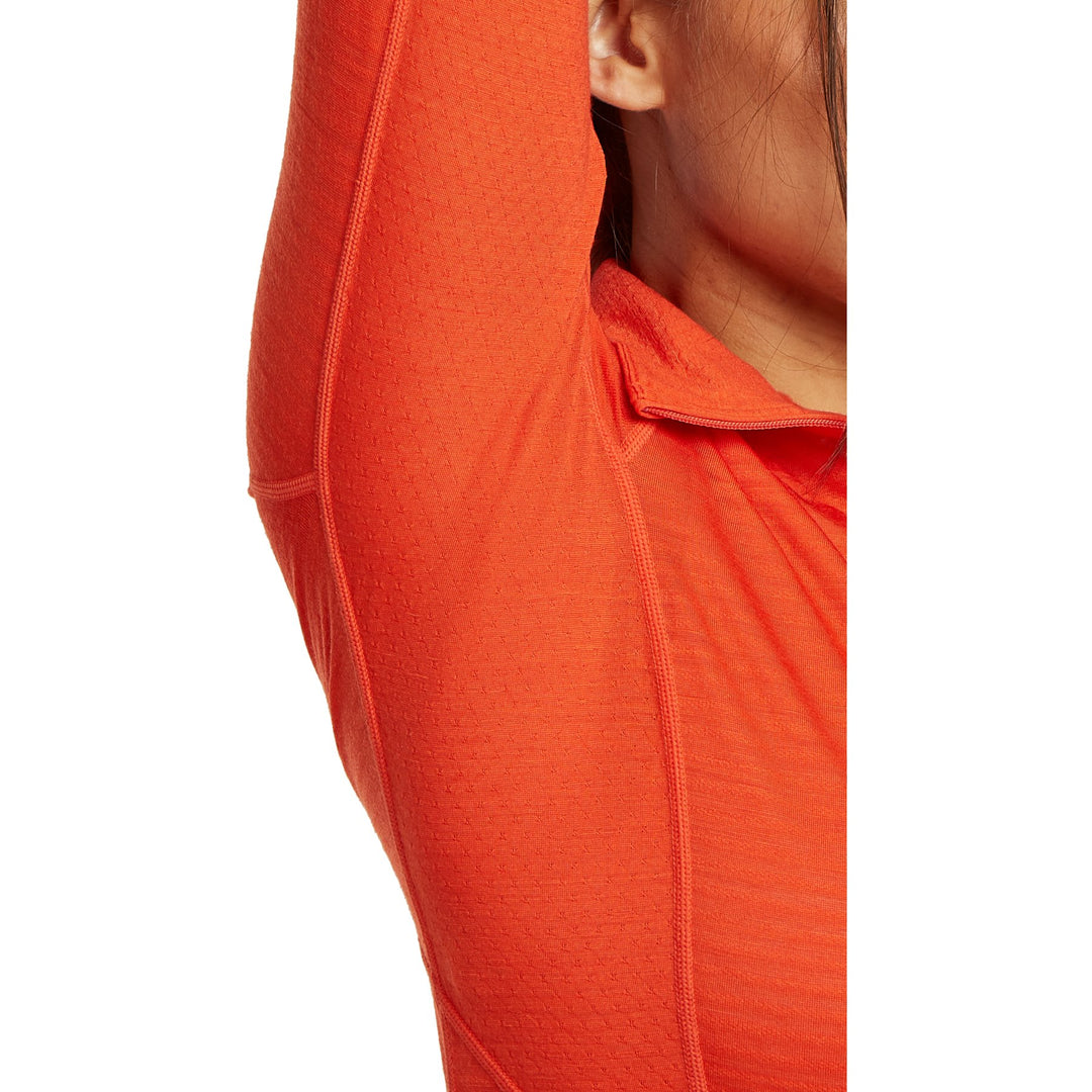 Icebreaker W Merino Blend 200 RealFleece Descender LS Half Zip Fervid