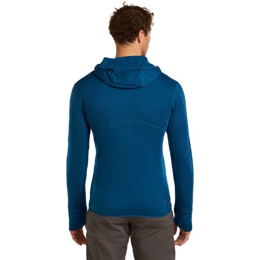 Icebreaker M Merino Blend 200 RealFleece Descender LS Zip Hoodie Atlantis/Arctic