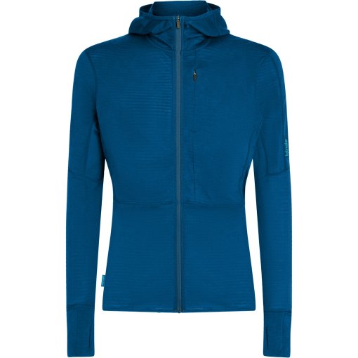 Icebreaker M Merino Blend 200 RealFleece Descender LS Zip Hoodie Atlantis/Arctic