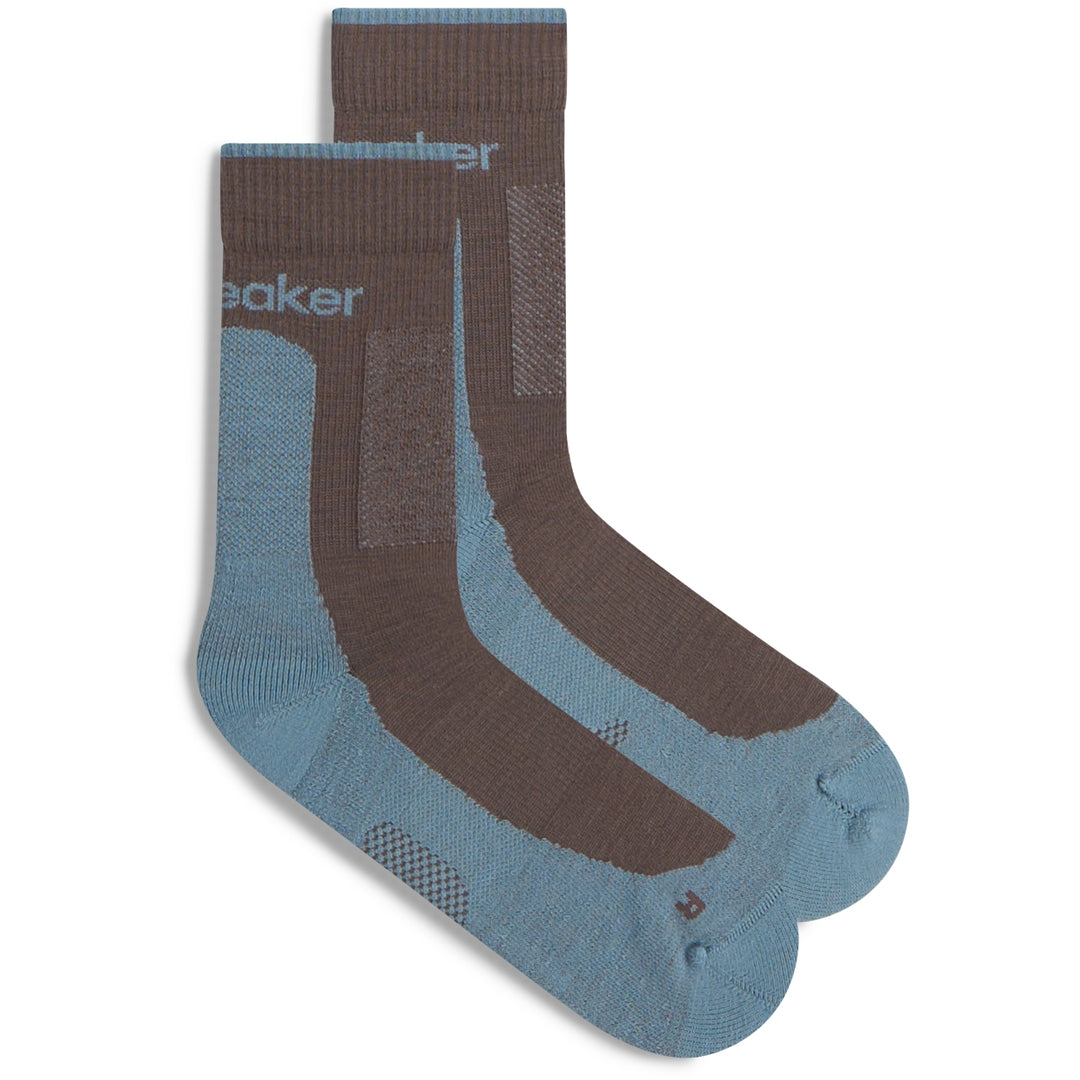 Icebreaker M Merino Hike+ Medium Crew Porcini Flint Blue