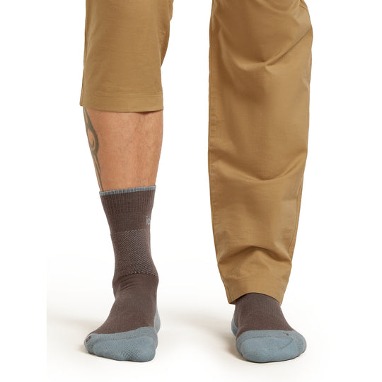 Icebreaker M Merino Hike+ Medium Crew Porcini Flint Blue