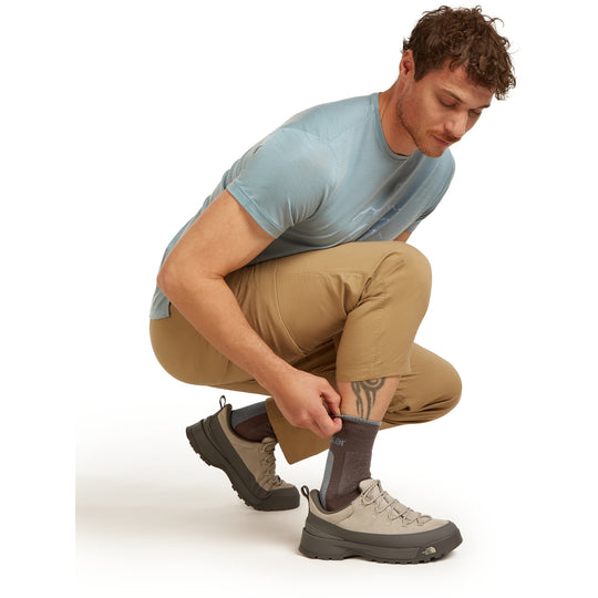 Icebreaker M Merino Hike+ Medium Crew Porcini Flint Blue