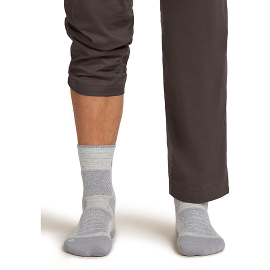 Icebreaker Mens Hike+ Heavy Crew BLZ HTR/SNW,FQ
