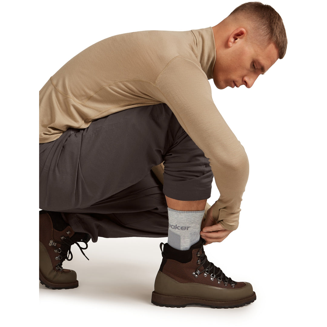 Icebreaker Mens Hike+ Heavy Crew BLZ HTR/SNW,FQ