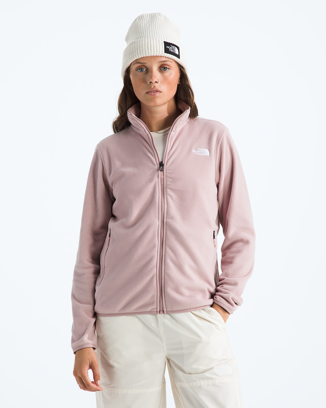 The North Face Womens Glacier Fleece Jacket Metal Pink