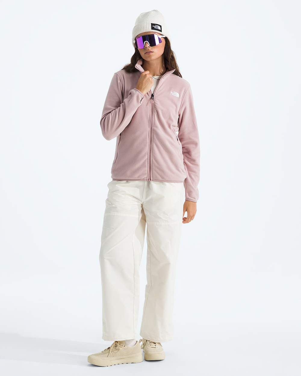 The North Face Womens Glacier Fleece Jacket Metal Pink