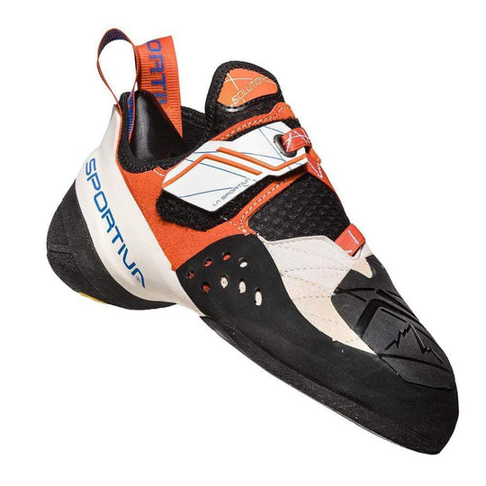 La Sportiva Solution Womens White/Lily Orange Climbing Shoe
