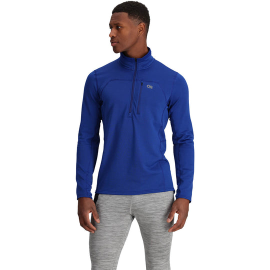 Outdoor Research Mens Vigor Grid Fleece Half Zip Azurite