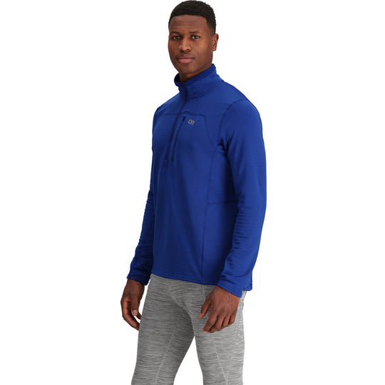 Outdoor Research Mens Vigor Grid Fleece Half Zip Azurite