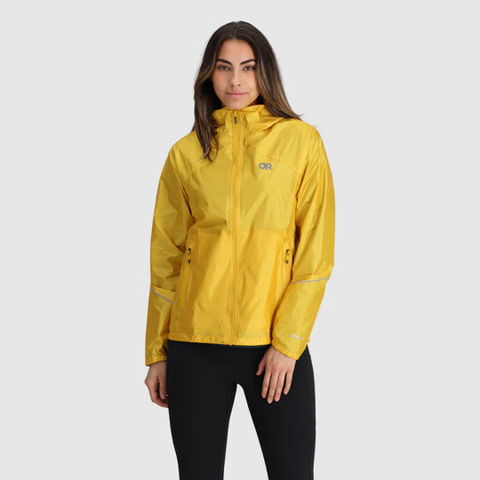 OUTDOOR RESEARCH WOMEN Helium Rain Jacket Saffron