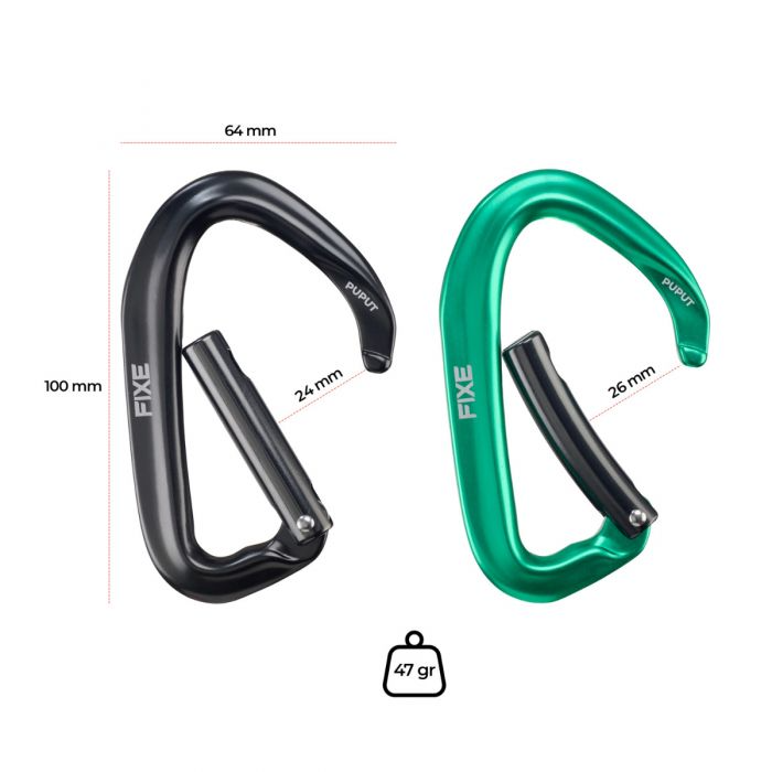 Fixe Puput Climbing Quickdraw 12cm - 4 Pack