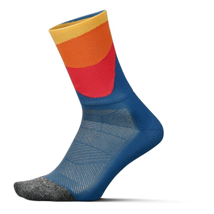Feetures Elite Light Cushion Mini Crew Rhythmic Blue