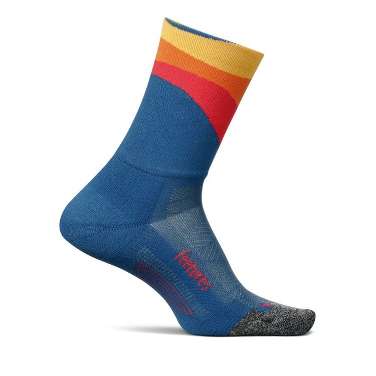 Feetures Elite Light Cushion Mini Crew Rhythmic Blue
