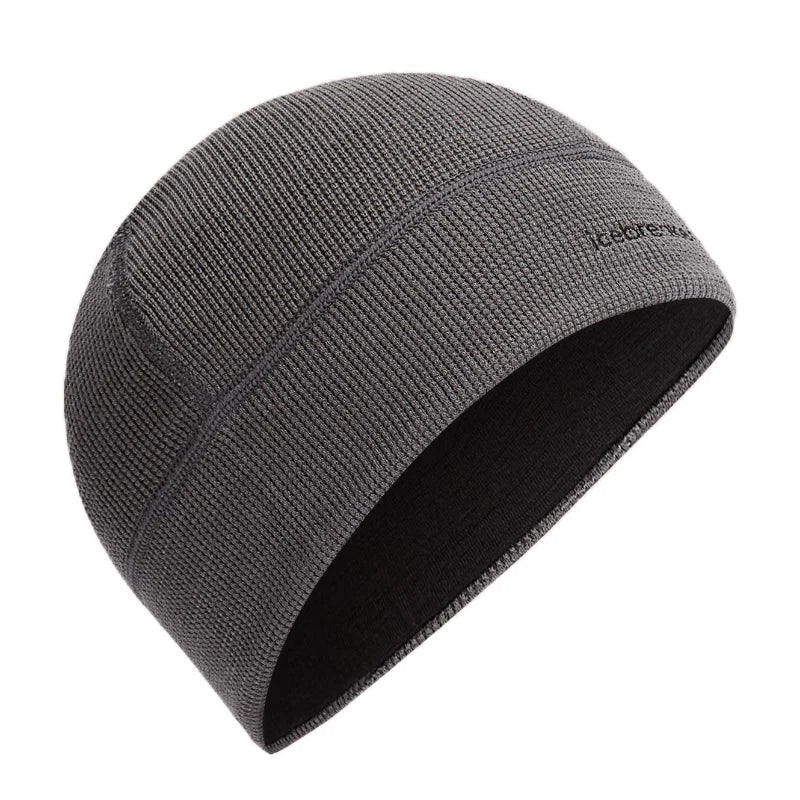 Icebreaker Merino 260 Waffle Knit Wander Reversible Beanie Obsidian/Black