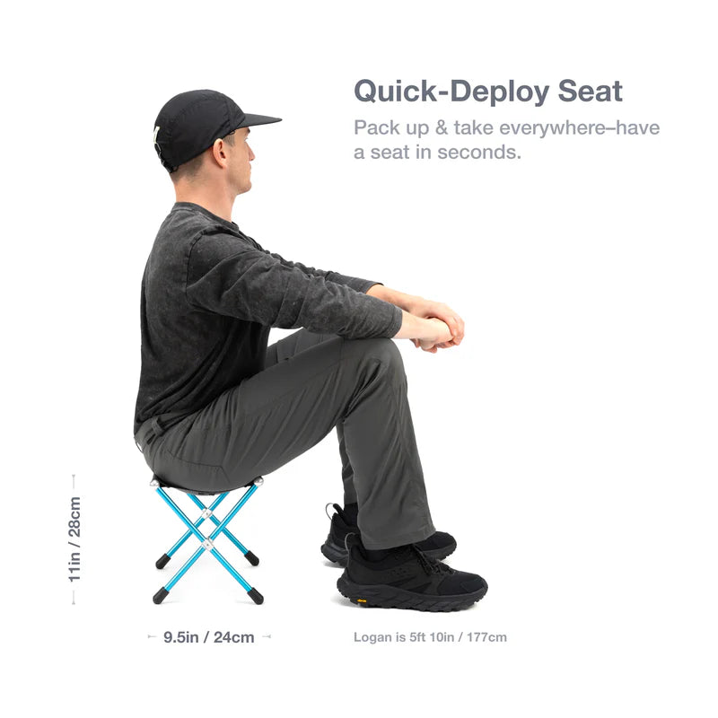 HELINOX Speed Stool M Black w/ Blue frame